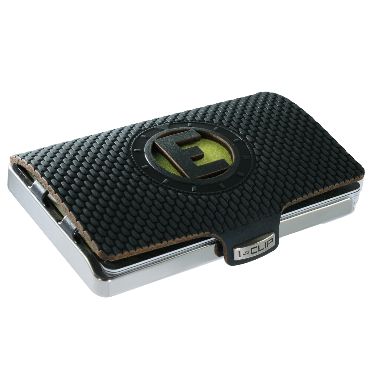 I-CLIP Steel Polished Initials E Black - I-CLIP