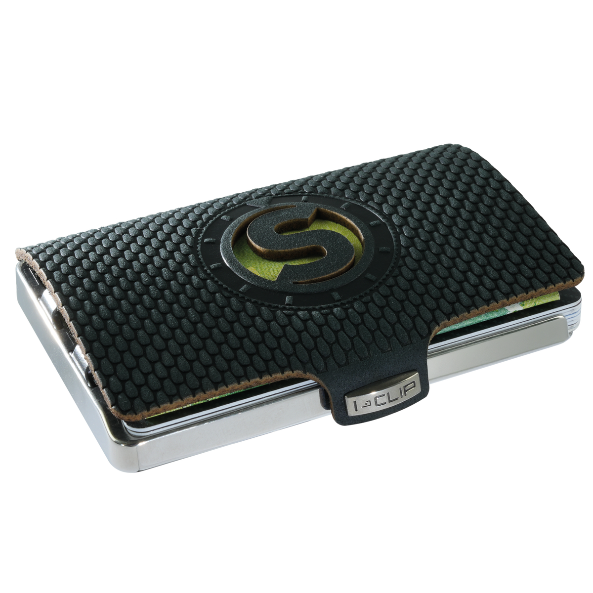 I-CLIP Steel Polished Initials S Black - I-CLIP