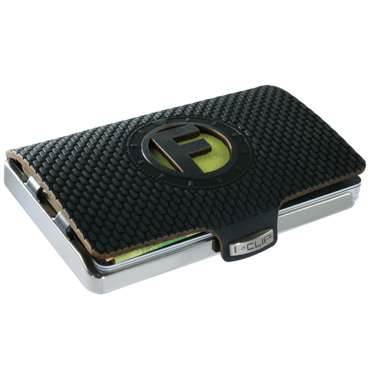 I-CLIP Steel Polished Initials F Black - I-CLIP